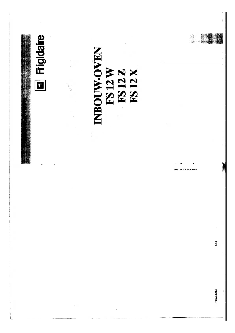 Página 1 del manual Manual de usuario Frigidaire FS 12Z