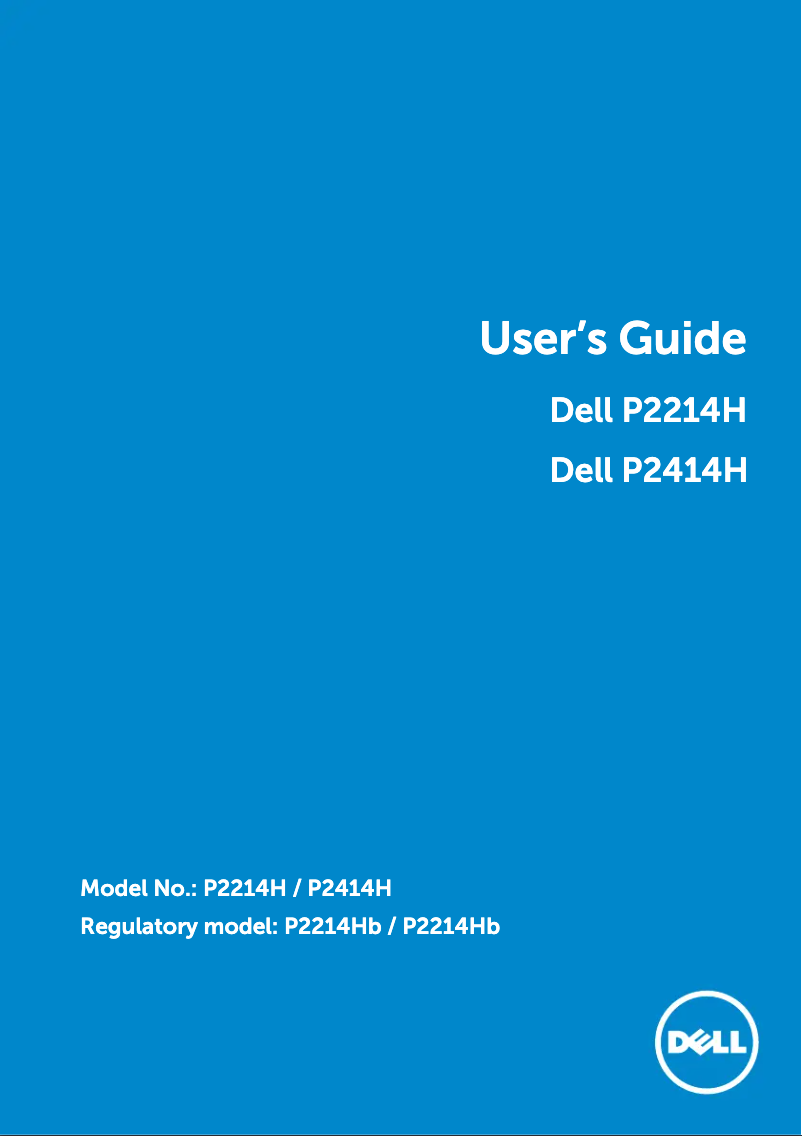 Imagen de la primera página del manual del dispositivo Professional P2214H