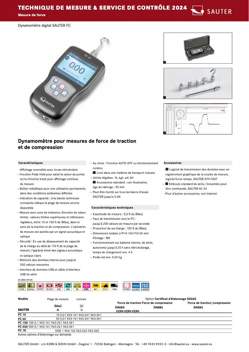 Página 1 del manual Folleto Kern FC 50