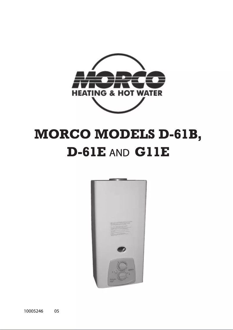 Imagen de la primera página del manual del dispositivo D-61E