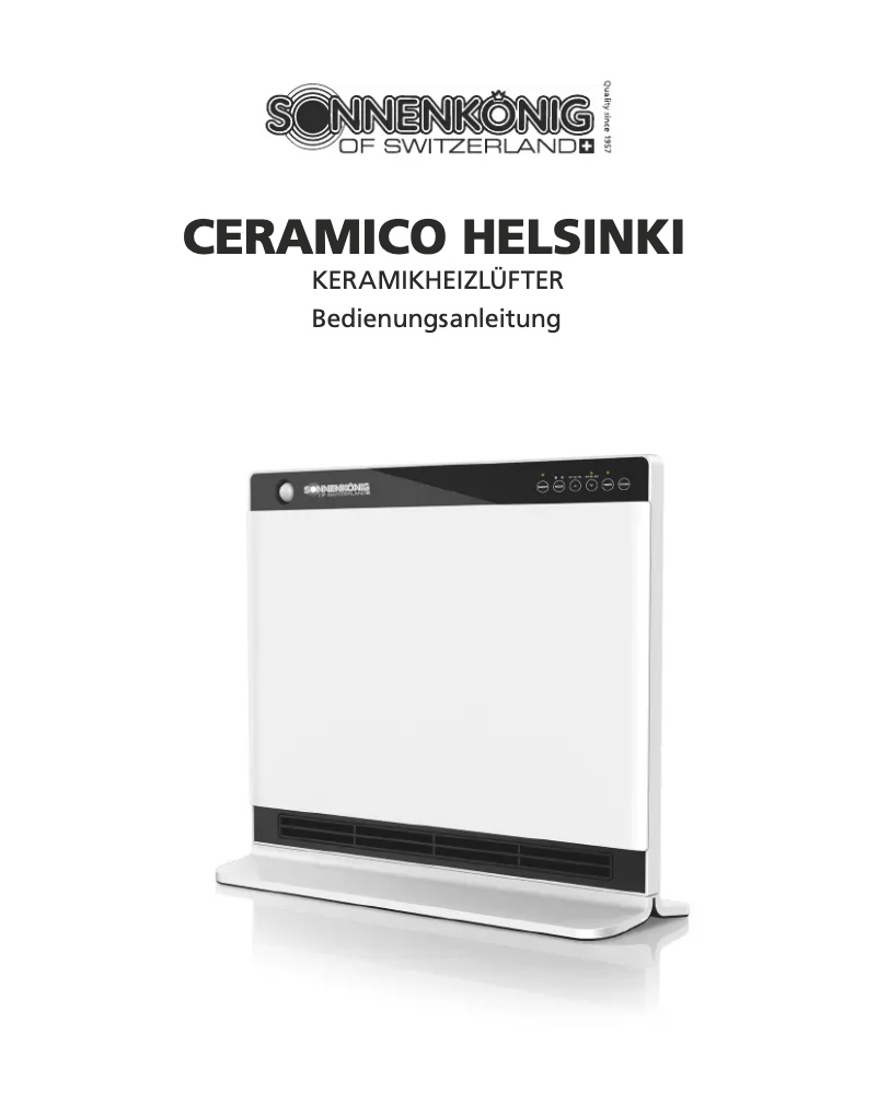 Imagen de la primera página del manual del dispositivo Ceramico Helsinki