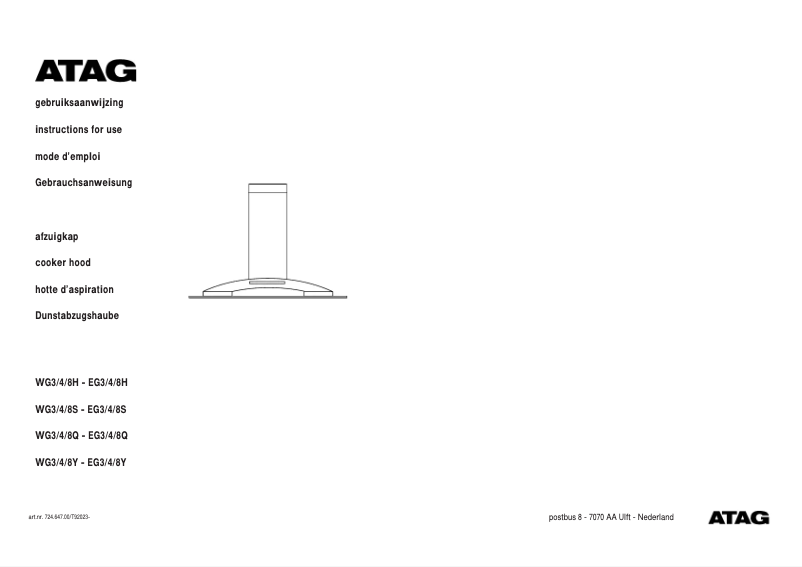 Página 1 del manual Manual de usuario Atag EG811H5U