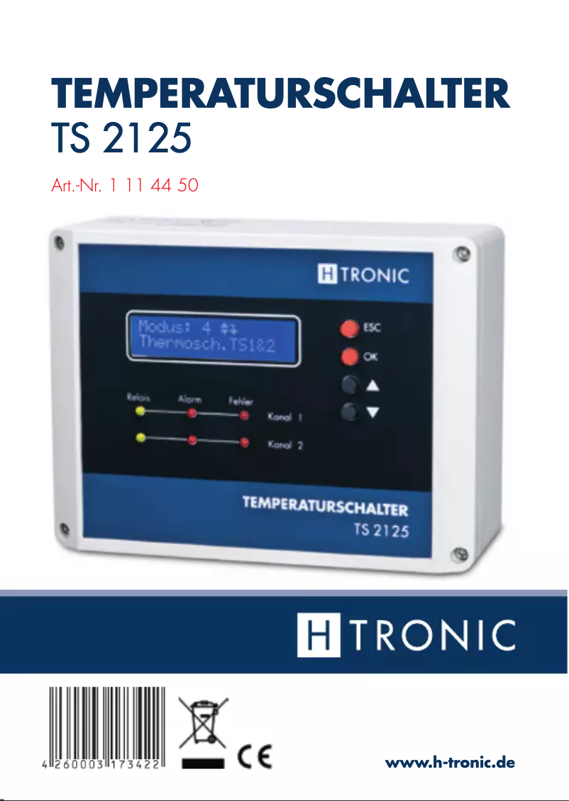 Página 1 del manual Manual de usuario H-Tronic TS 2125