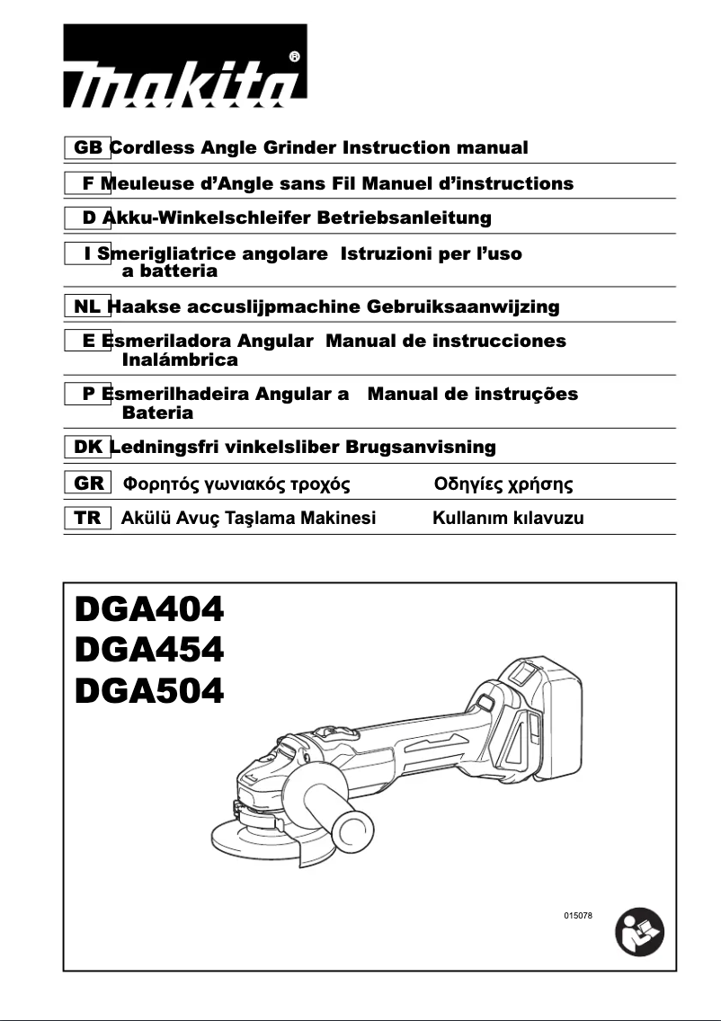 Página 1 del manual Manual de usuario Makita DGA454
