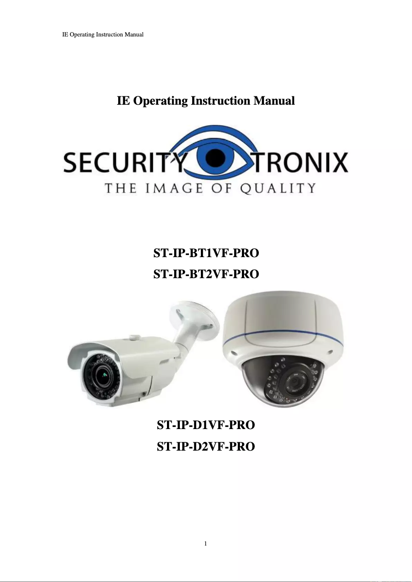 Página nº 1 - Manual de usuario Security Tronix ST-IP-BT*VF-PRO