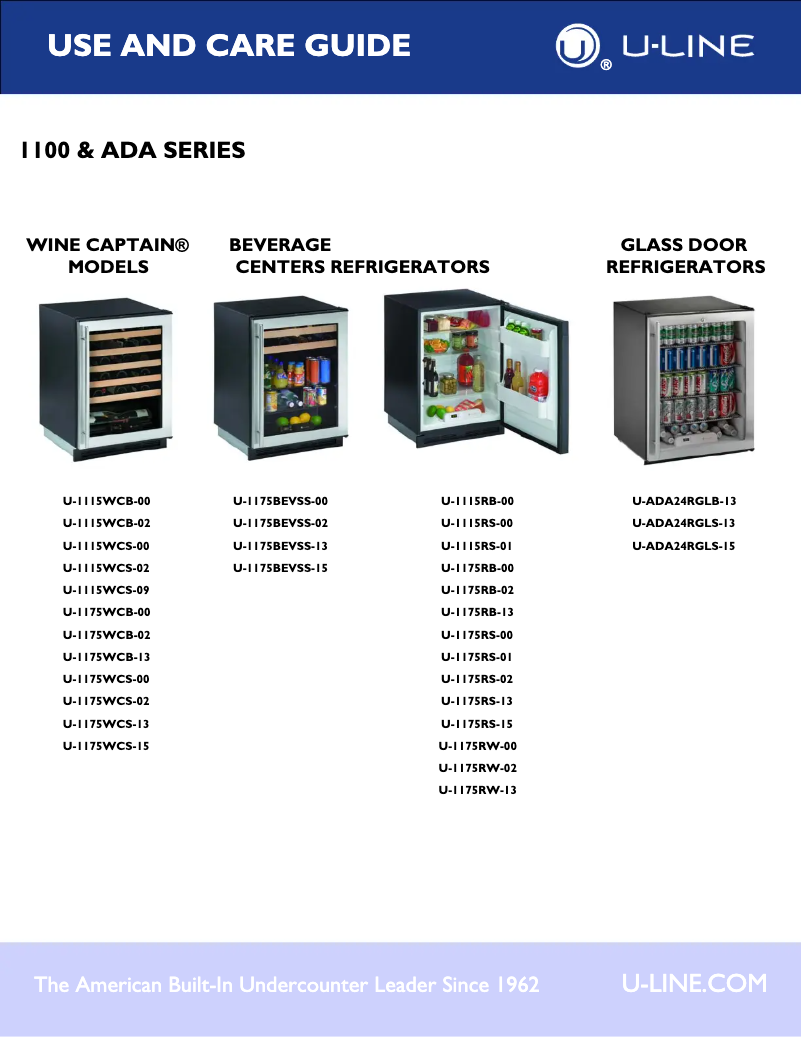 Página 1 del manual Manual de usuario U-Line U-ADA24RGLS-13