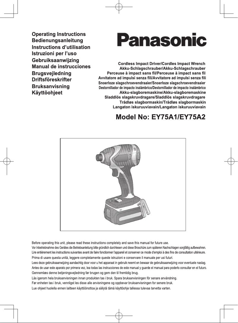 Imagen de la primera página del manual del dispositivo EY75A2