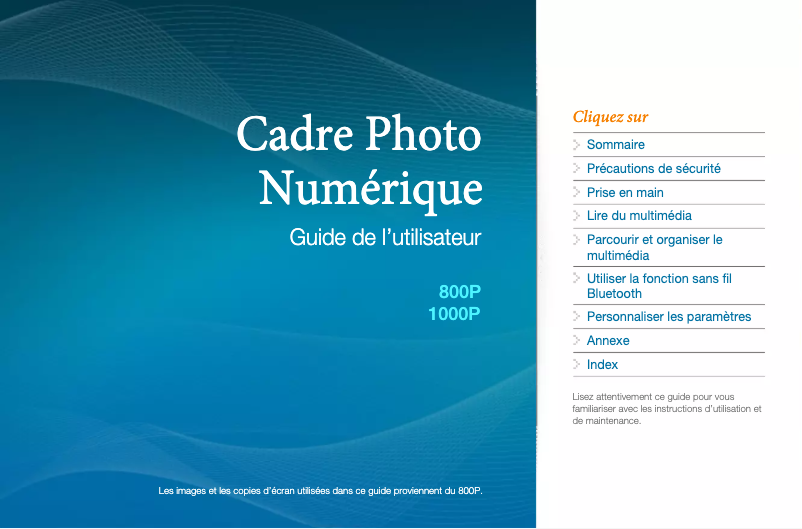 Imagen de la primera página del manual del dispositivo 800P