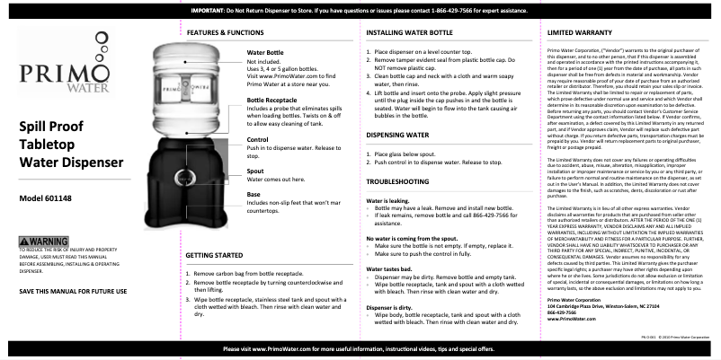 Imagen de la primera página del manual del dispositivo Home 601148