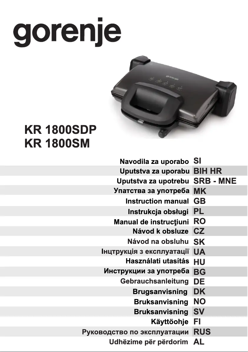 Página 1 del manual Manual de usuario Gorenje KR1800SM