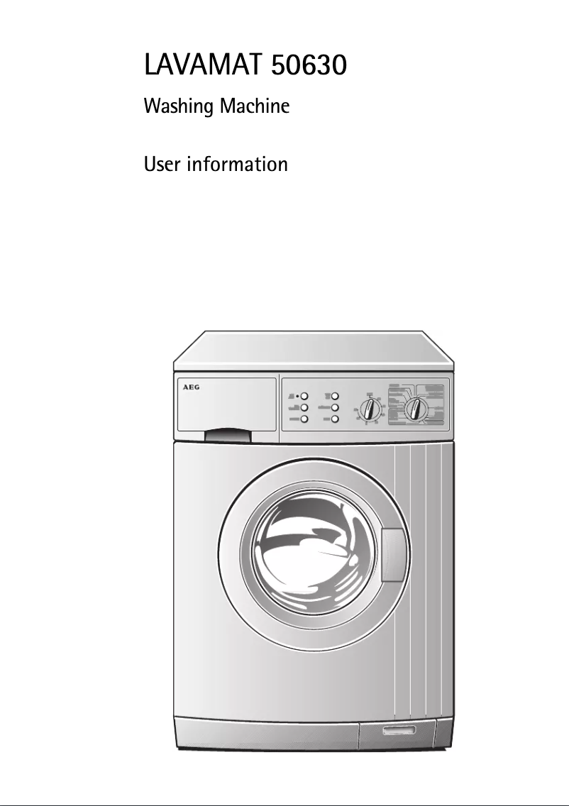 Página 1 del manual Manual de usuario AEG Lavamat 50630