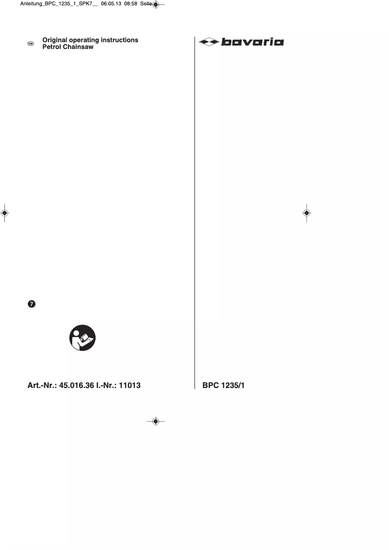 Imagen de la primera página del manual del dispositivo BPC 1235/1