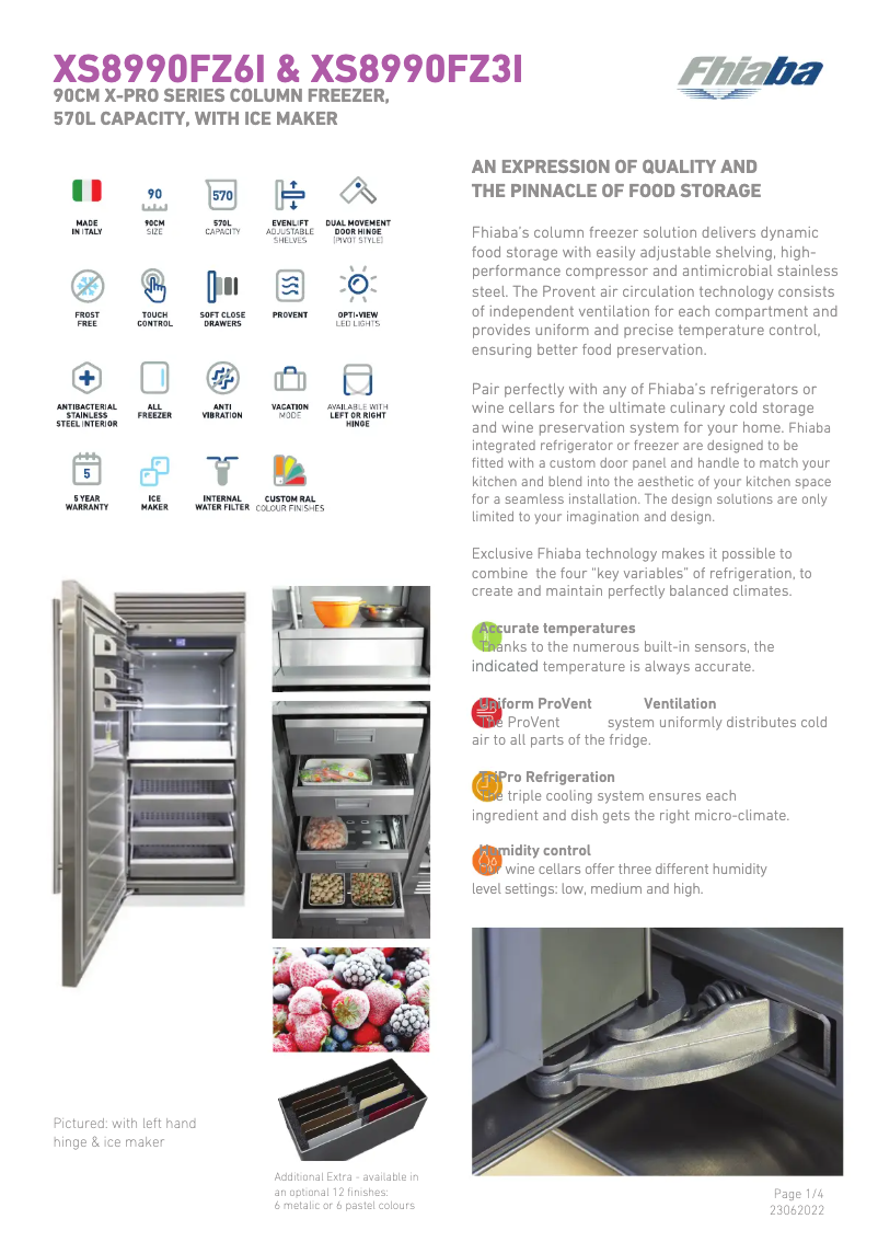 Página 1 del manual Ficha técnica Fhiaba XS8990FZ3IA