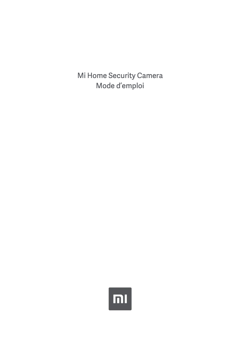 Página 1 del manual Manual de usuario Xiaomi Mi Home Security Camera