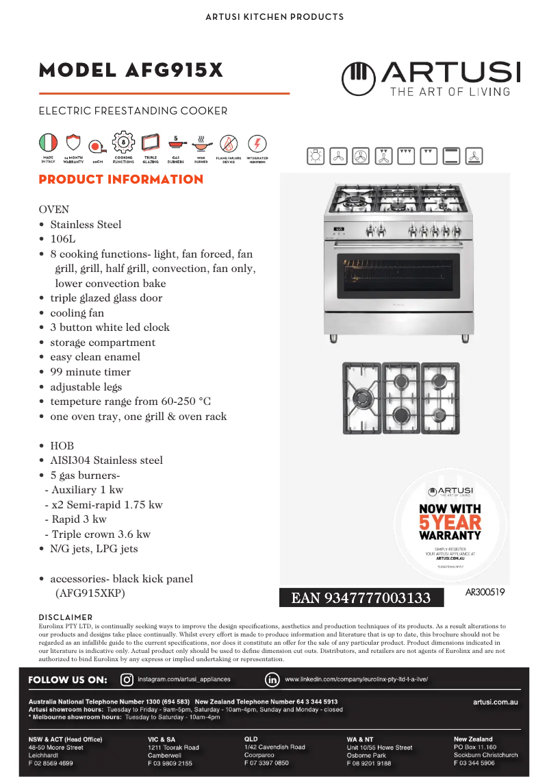 Imagen de la primera página del manual del dispositivo AFG915X