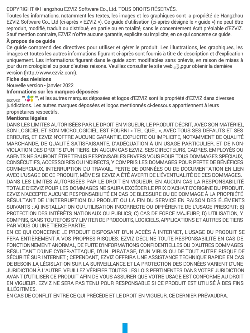 Página nº 1 - Manual de usuario EZVIZ HB3