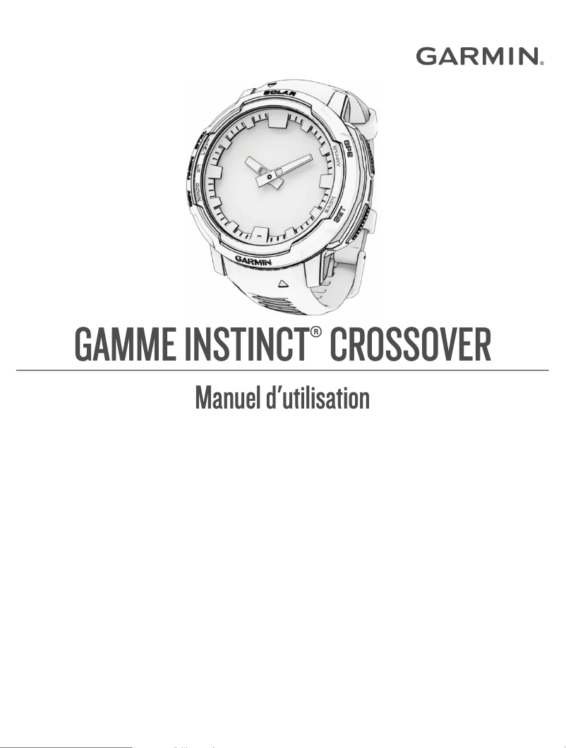 Imagen de la primera página del manual del dispositivo Instinct Crossover Solar