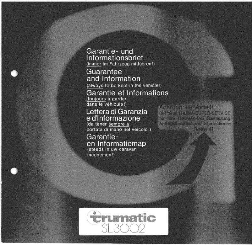 Imagen de la primera página del manual del dispositivo SL 3002