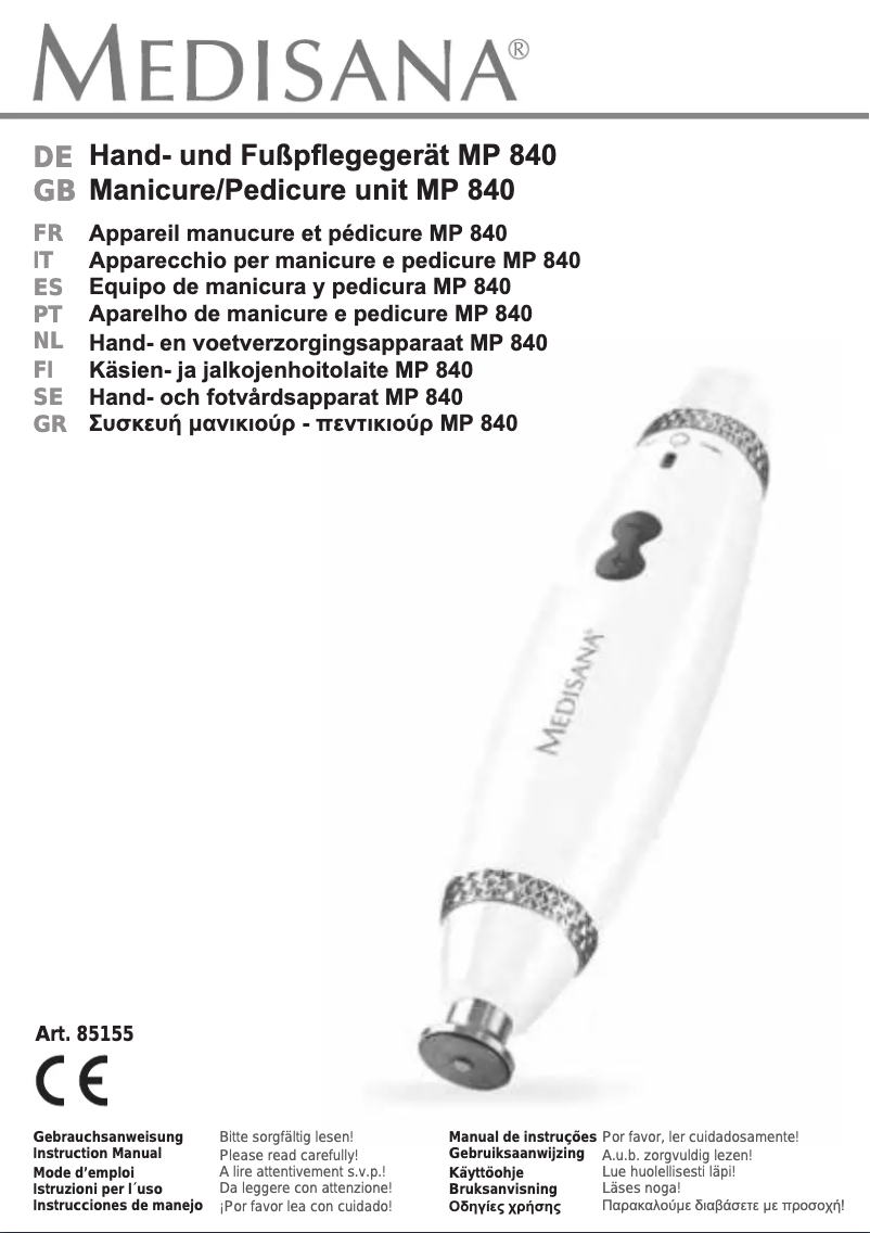 Página nº 1 - Manual de usuario Medisana MP 840