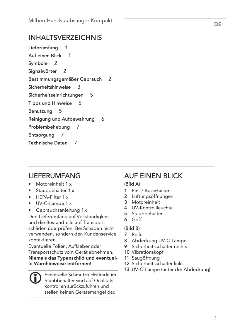 Imagen de la primera página del manual del dispositivo 01114