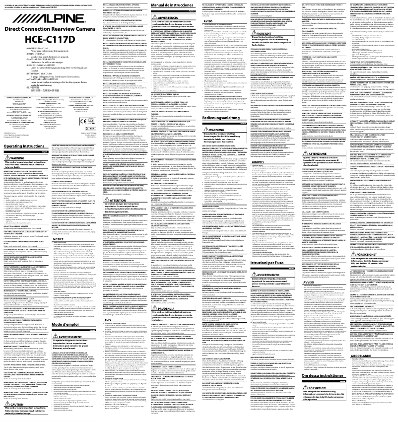 Página 1 del manual Manual de usuario Alpine HCE-C117D