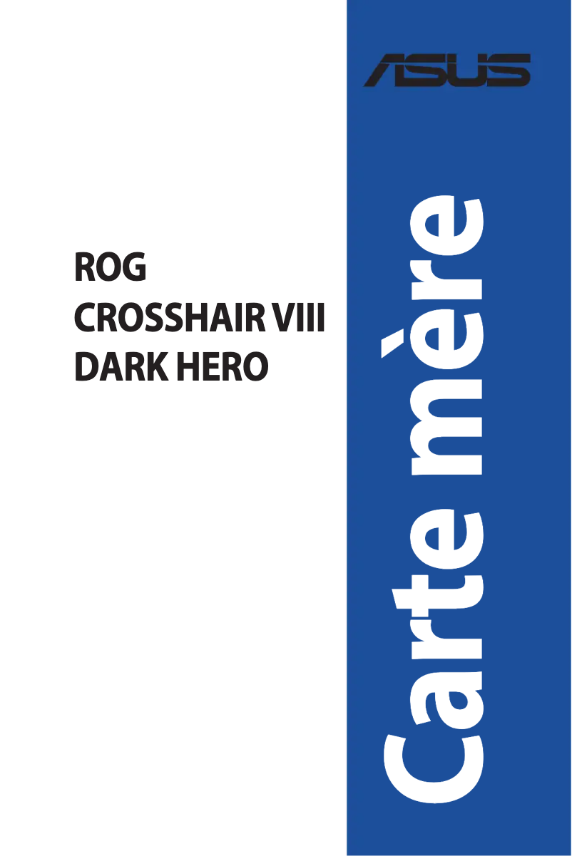Imagen de la primera página del manual del dispositivo ROG Crosshair VIII Dark Hero