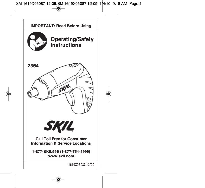 Página 1 del manual Manual de usuario Skil 2354-04