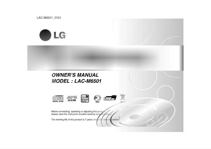 Página nº 1 - Manual de usuario LG LAC-M6501S