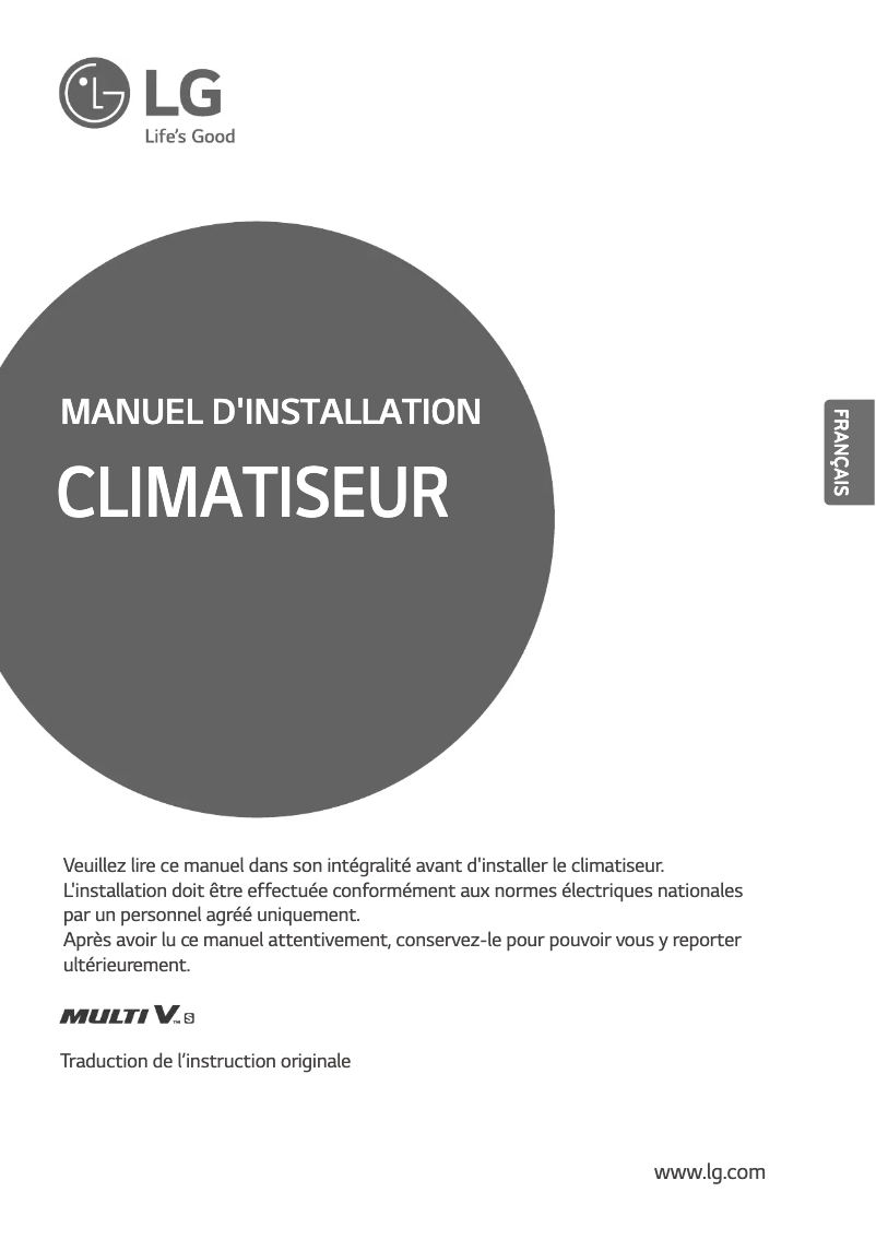 Imagen de la primera página del manual del dispositivo MULTI V ARUN040GSS0