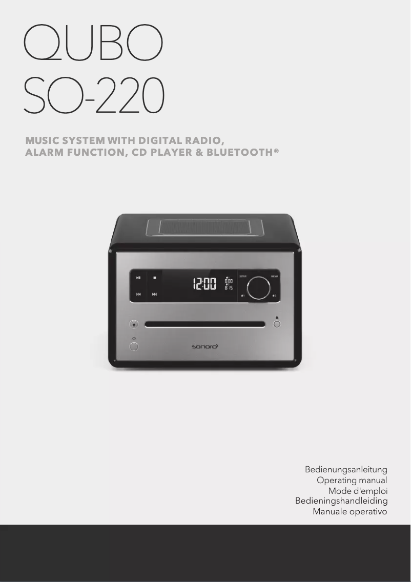 Imagen de la primera página del manual del dispositivo Qubo