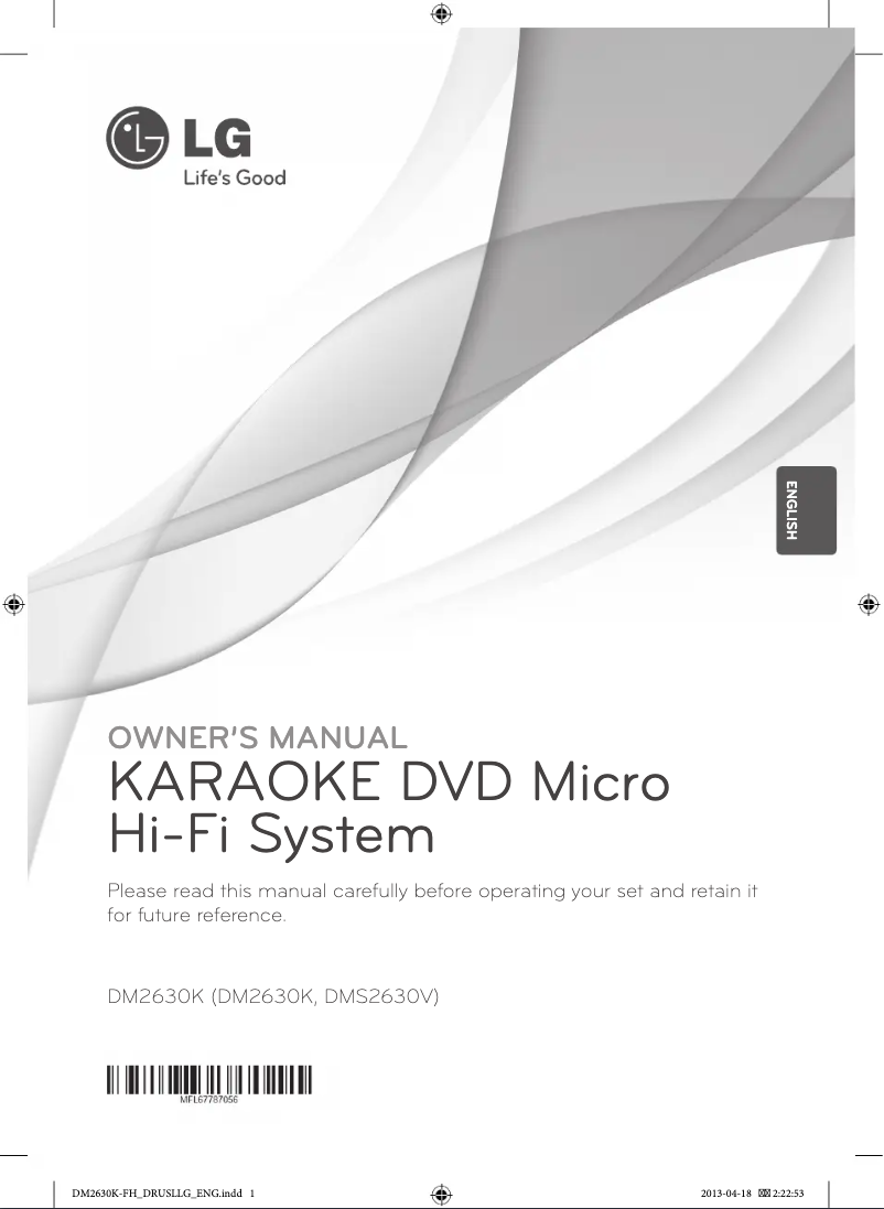Página nº 1 - Manual de usuario LG DM2630K