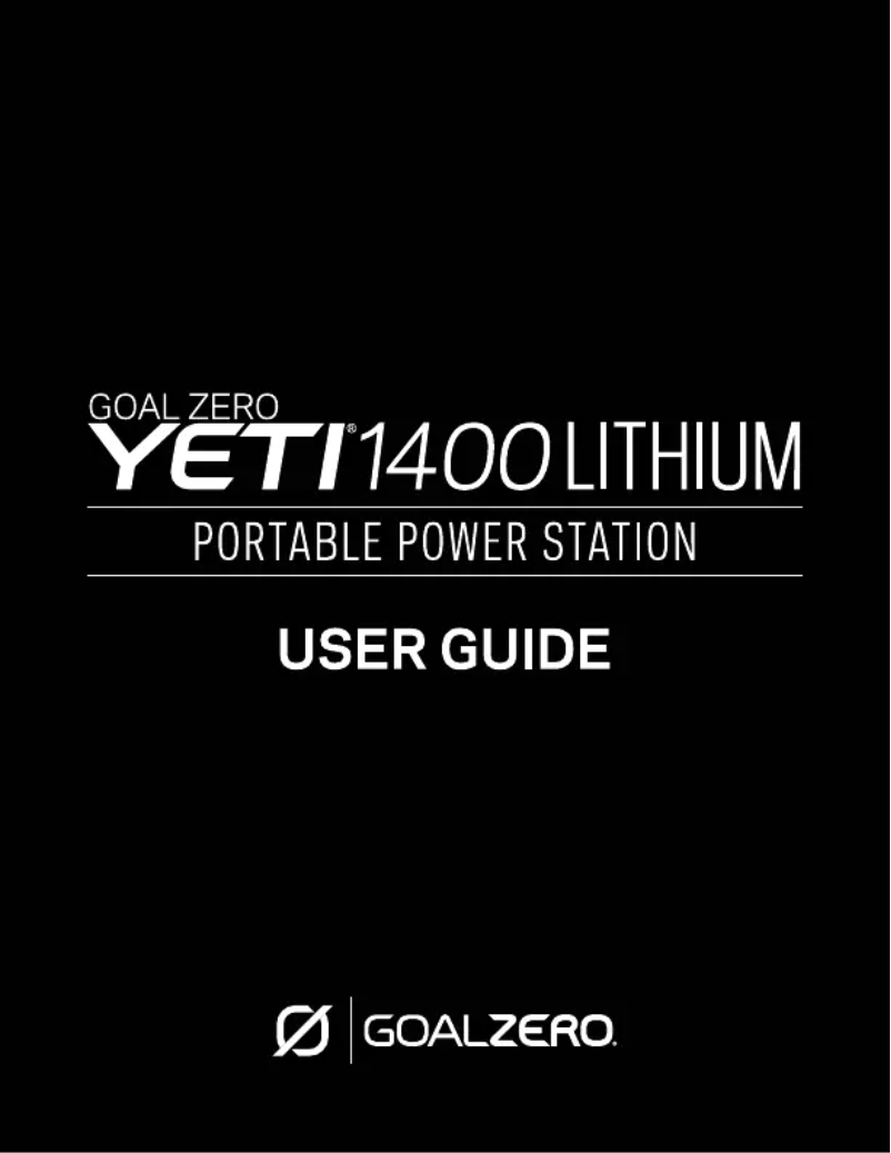 Página 1 del manual Manual de usuario Goal Zero Yeti 1400 Lithium