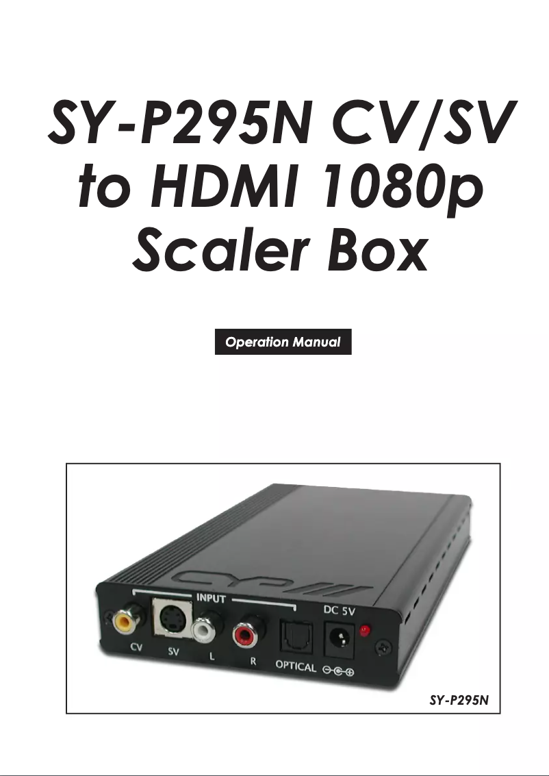 Página nº 1 - Manual de usuario CYP SY-P295N