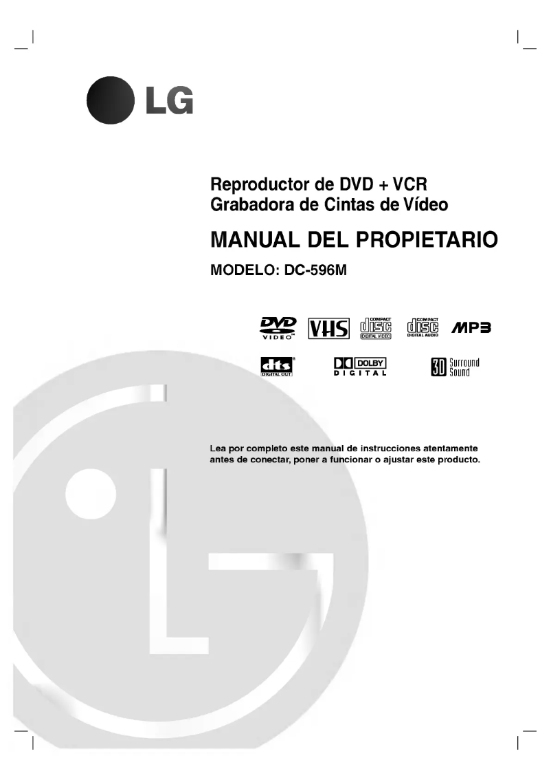 Imagen de la primera página del manual del dispositivo DC596M