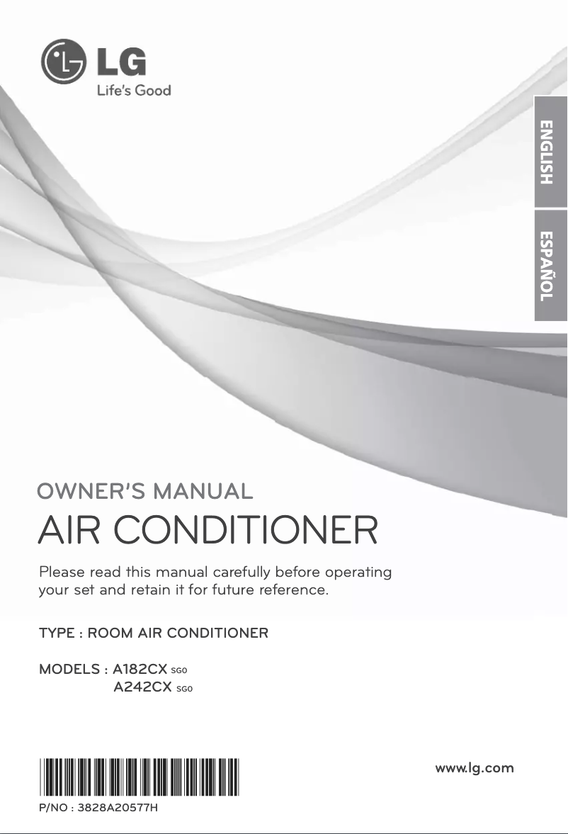 Imagen de la primera página del manual del dispositivo A182CX