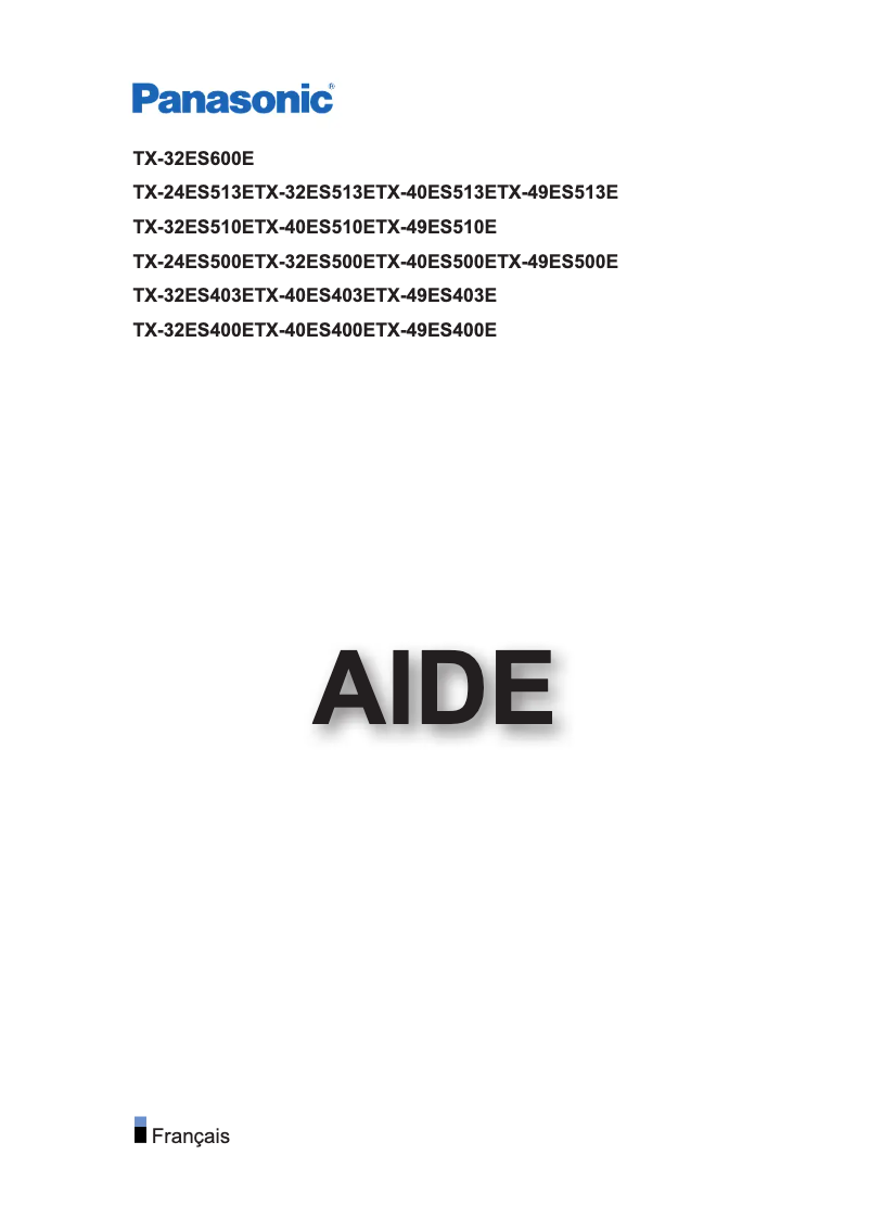 Página 1 del manual Manual de usuario Panasonic TX-49ES510E