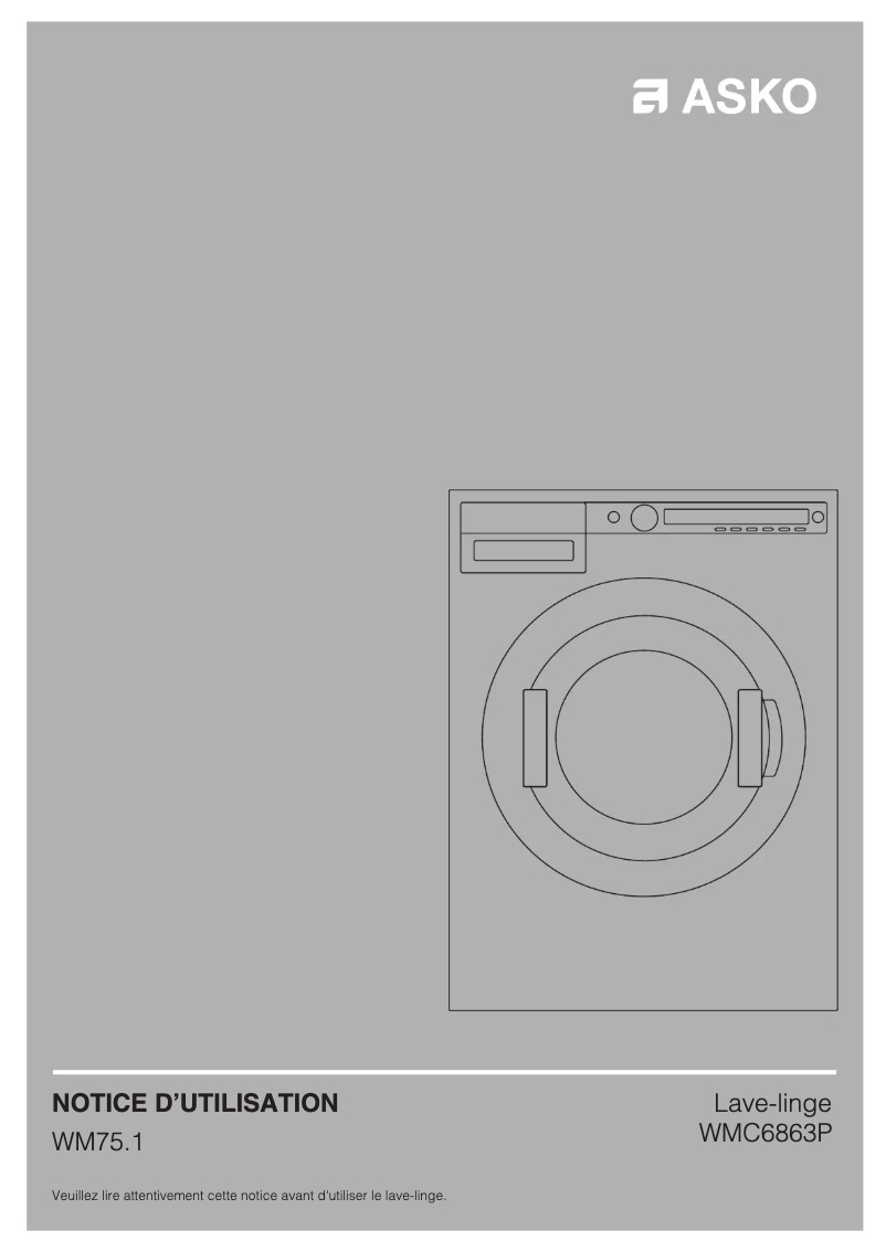Página 1 del manual Manual de usuario Asko WMC6863PW