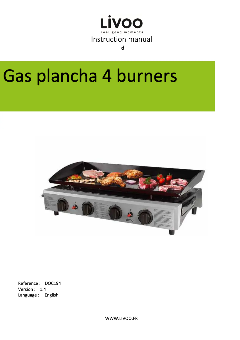 Imagen de la primera página del manual del dispositivo DOC194