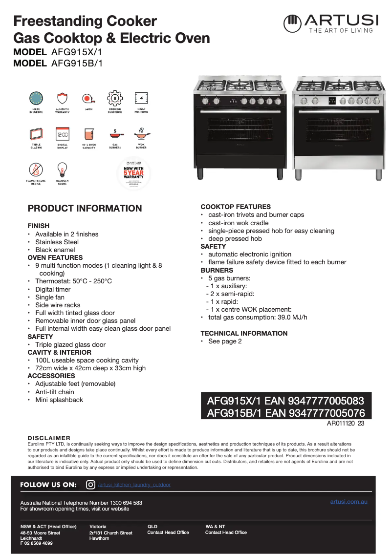 Imagen de la primera página del manual del dispositivo AFG915B-1