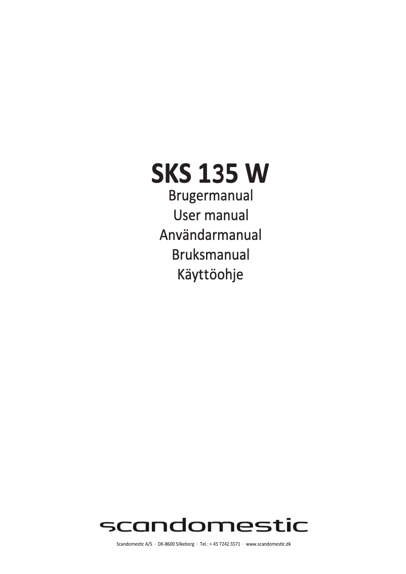 Página 1 del manual Manual de usuario Scandomestic SKS 135 W
