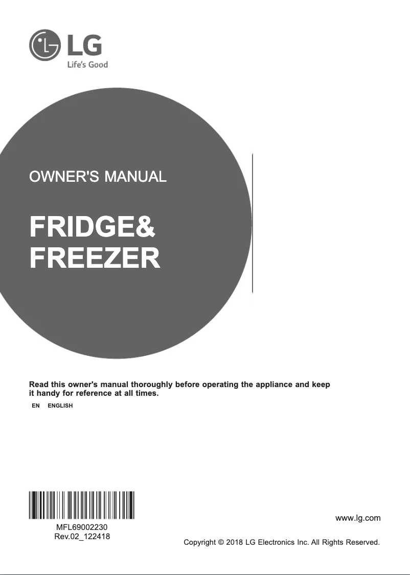 Página nº 1 - Manual de usuario LG GMJ936NSHV