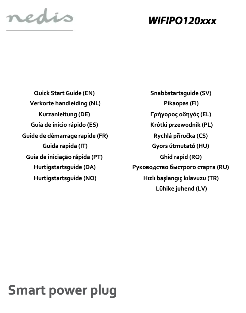 Página 1 del manual Manual de usuario Nedis WIFIPO120EWT