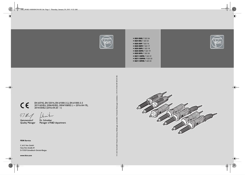 Página nº 1 - Manual de usuario Fein GSZ 8-280 PE