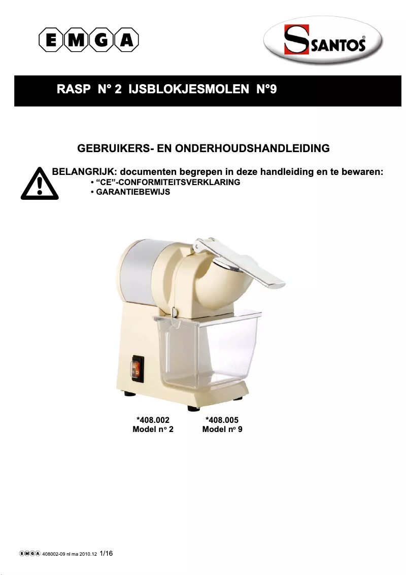 Imagen de la primera página del manual del dispositivo N° 9