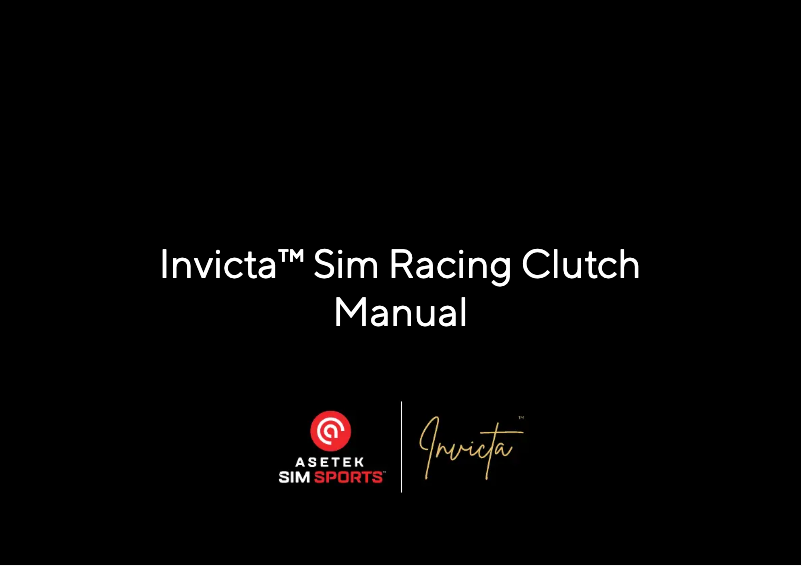 Página 1 del manual Manual de usuario Asetek Invicta Sim Racing Clutch