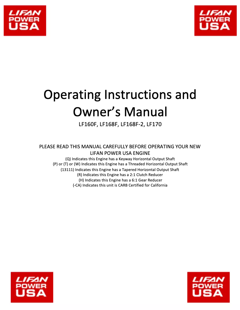 Imagen de la primera página del manual del dispositivo LF-170F