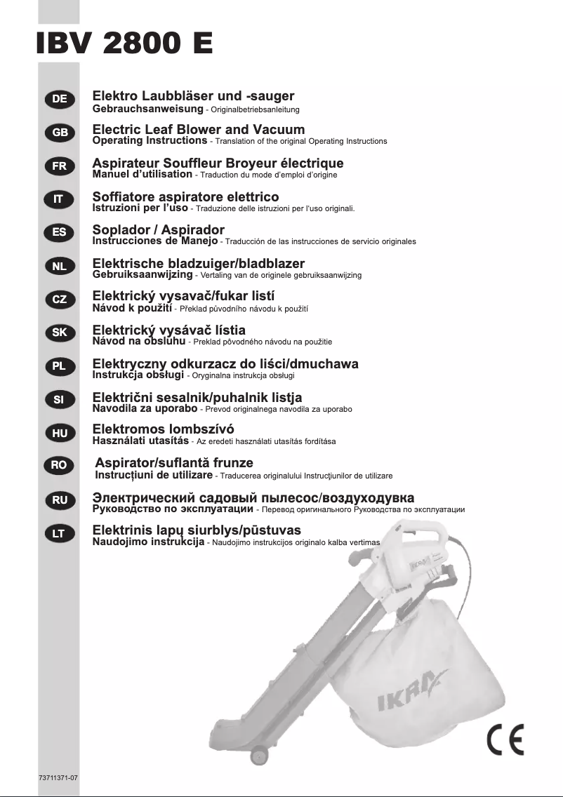 Página nº 1 - Manual de usuario IKRA mogatec IBV 2800 E