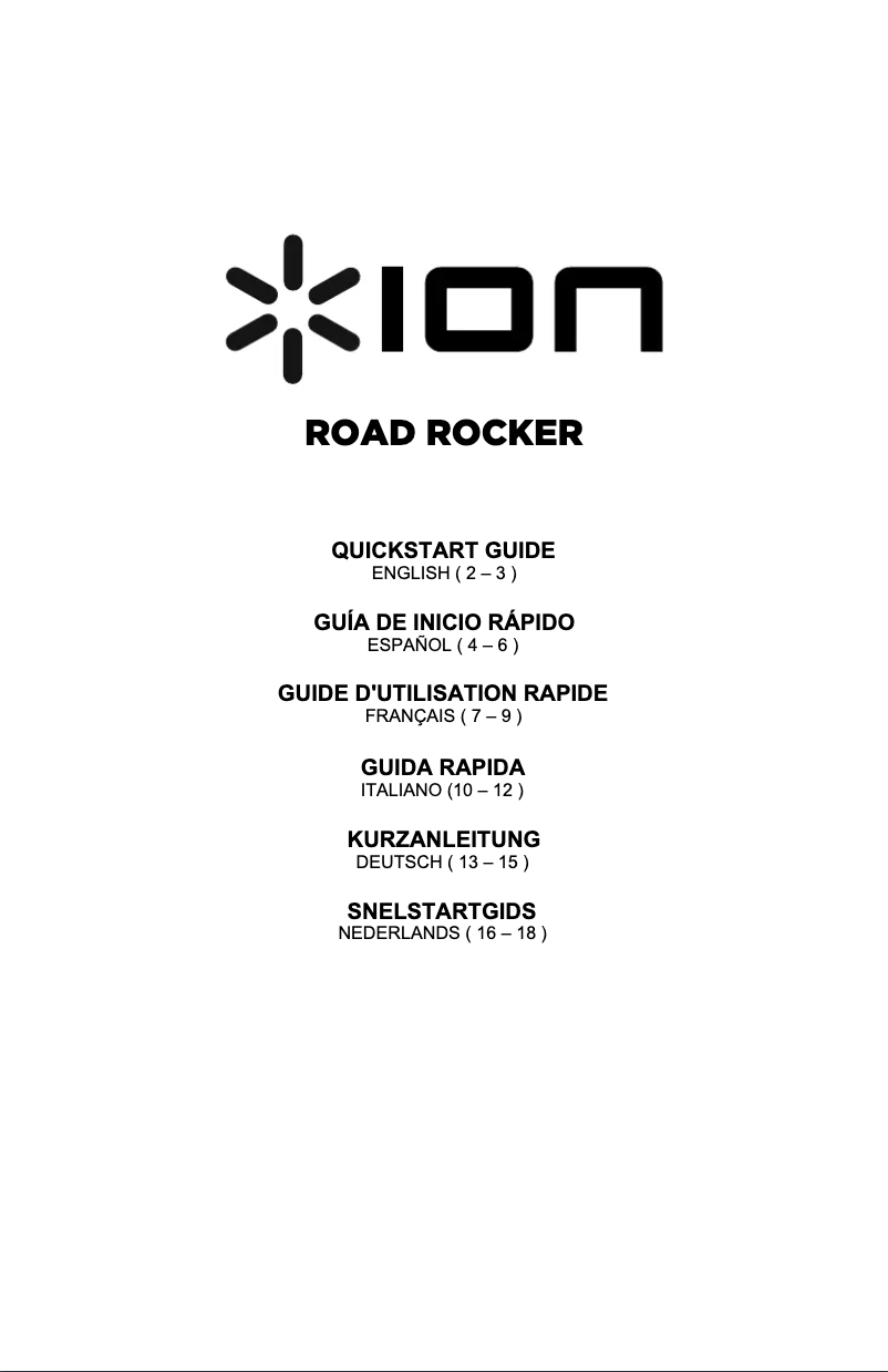 Página nº 1 - Manual de usuario ION Road Rocker