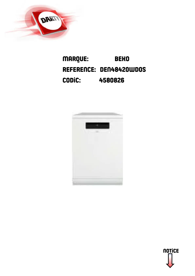 Página 1 del manual Manual de usuario Beko DEN48420WDOS