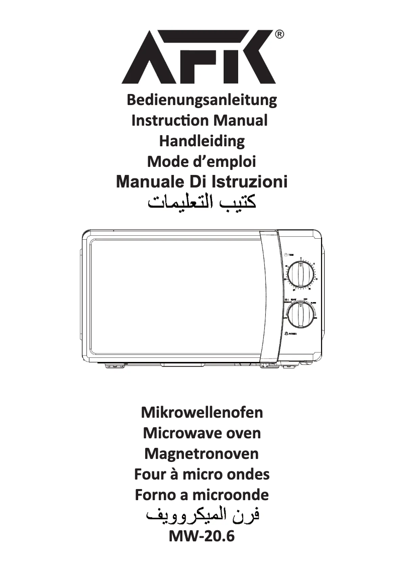 Página nº 1 - Manual de usuario AFK MW-20.6